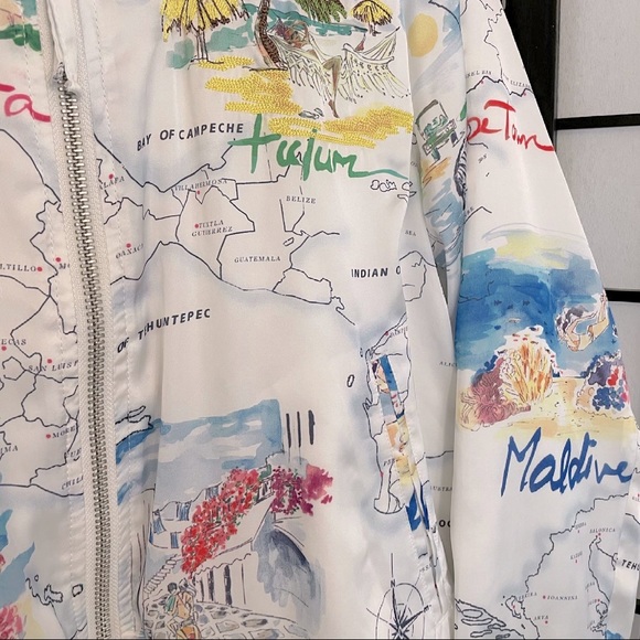 GAP Map Print Bomber Jacket - Picture 2 of 5